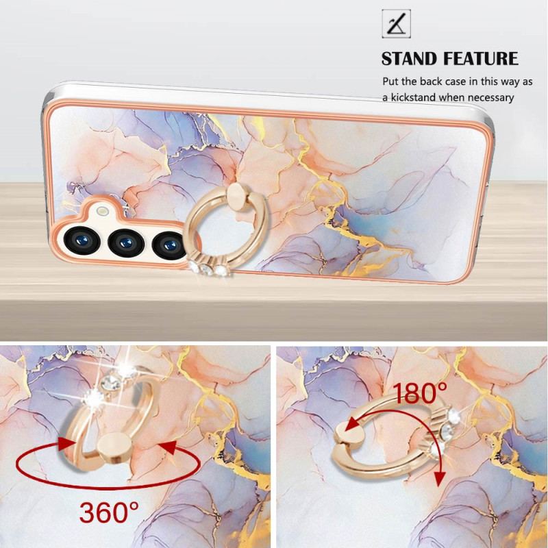 Etui Samsung Galaxy S24 5g Z Obsługą Stylu Marmurowego Etui Ochronne