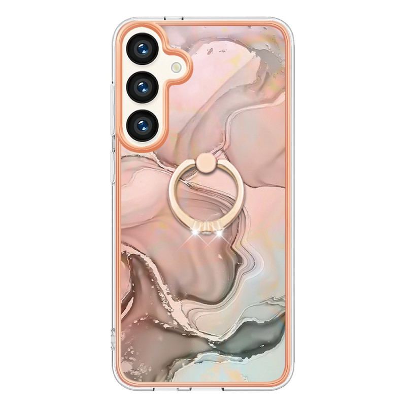 Etui Samsung Galaxy S24 5g Z Pierścieniem Podporowym Z Marmuru Akwarelowego