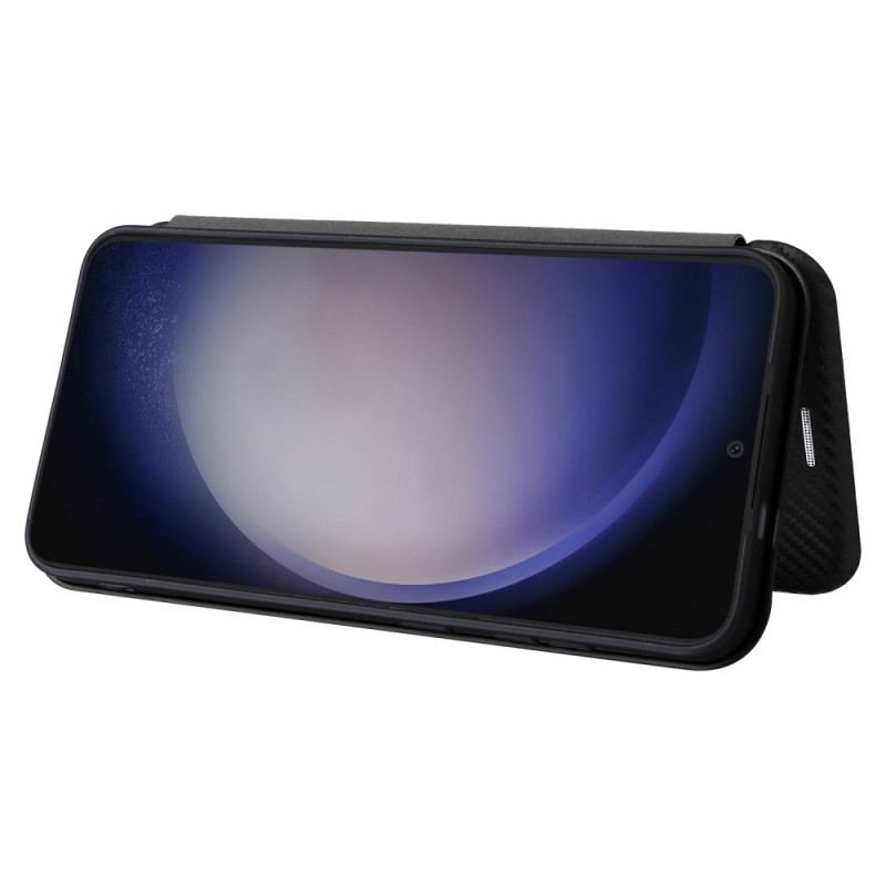 Flip Kotelot Samsung Galaxy S24 5g Etui Na Telefon Włókno Węglowe