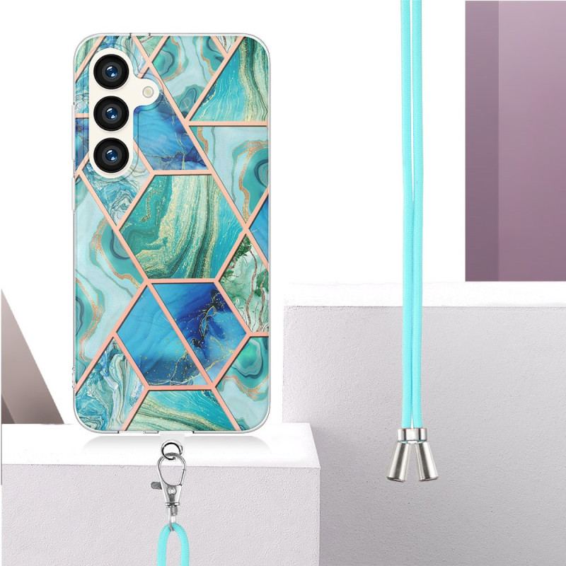 Futerały Samsung Galaxy S24 5g Etui Na Telefon Geometryczny Sznur Marmurowy