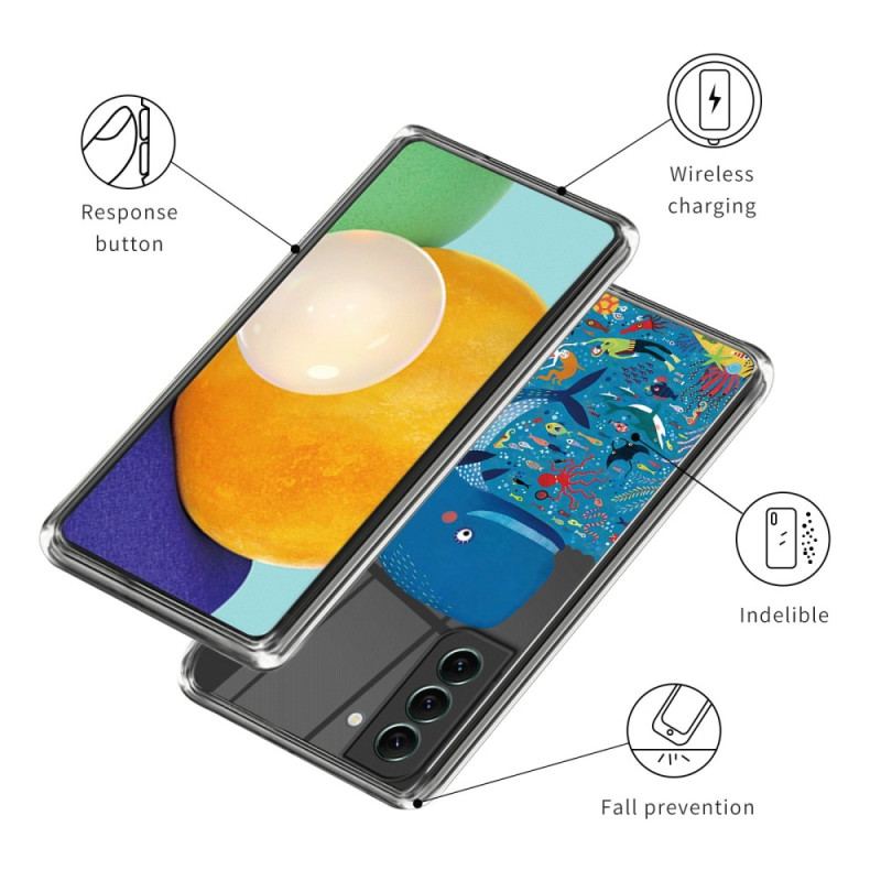 Futerały Samsung Galaxy S24 5g Etui Na Telefon Przezroczysty Wieloryb