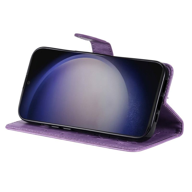 Obudowa Samsung Galaxy S24 5g Etui Na Telefon Kot I Pszczoły Z Paskiem
