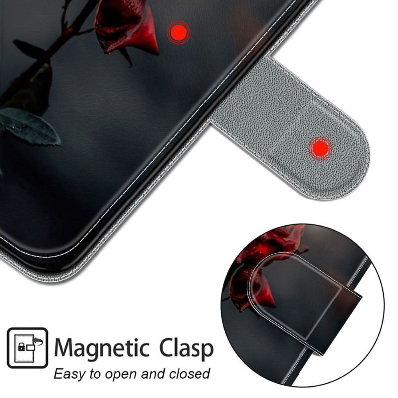 Obudowa Samsung Galaxy S24 5g Etui Na Telefon Ognisty Róż Z Paskiem