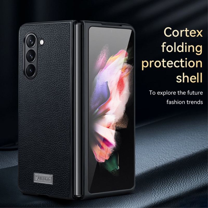 Etui Do Samsung Galaxy Z Fold 6 Liczi Ze Sztucznej Skóry Sulada