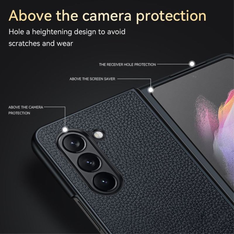 Etui Do Samsung Galaxy Z Fold 6 Liczi Ze Sztucznej Skóry Sulada