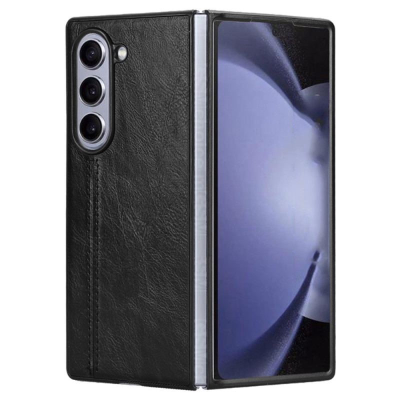 Etui Do Samsung Galaxy Z Fold 6 Przeszycia Z Imitacji Skóry