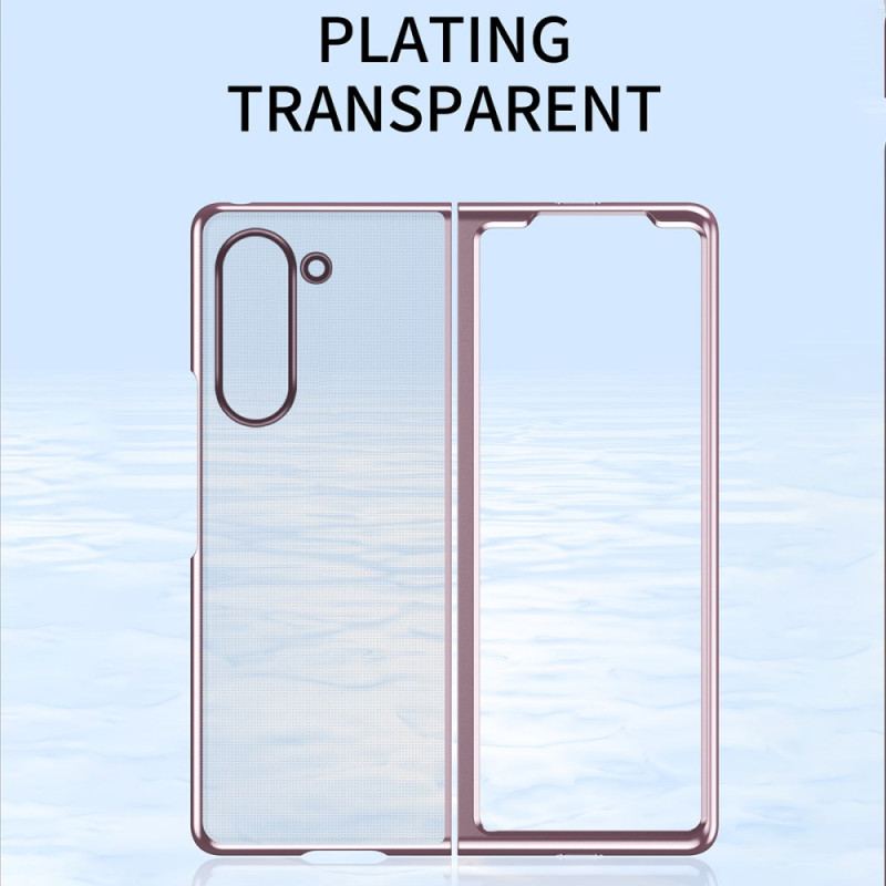 Etui Do Samsung Galaxy Z Fold 6 Przezroczyste Metalowe Krawędzie