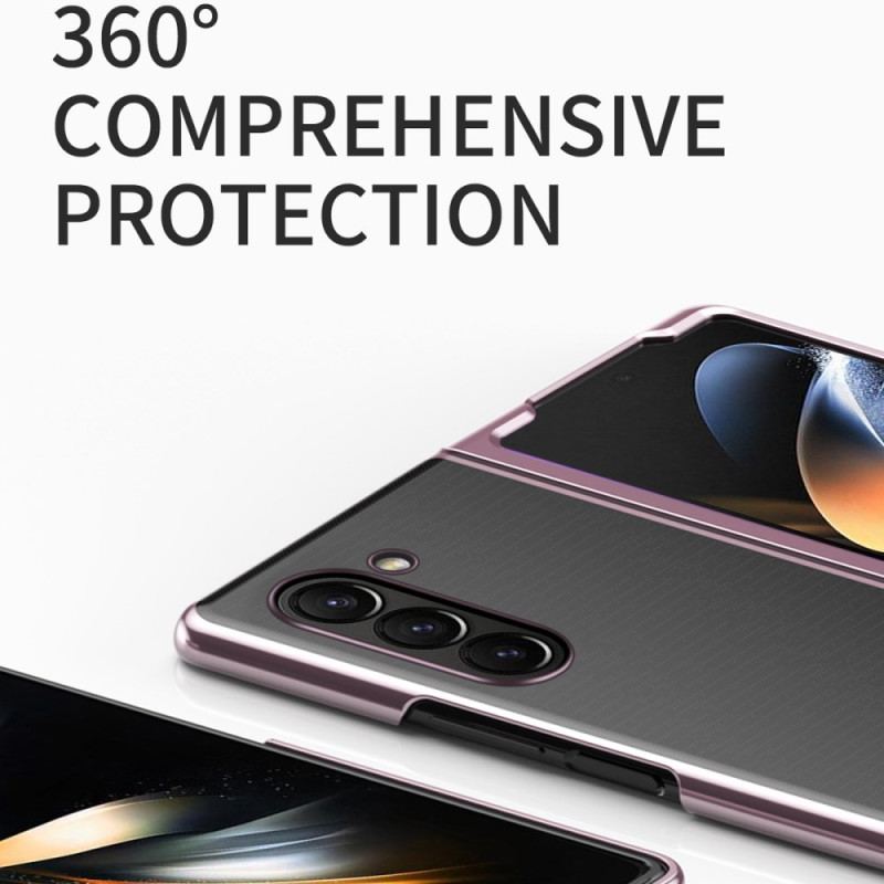 Etui Do Samsung Galaxy Z Fold 6 Przezroczyste Metalowe Krawędzie