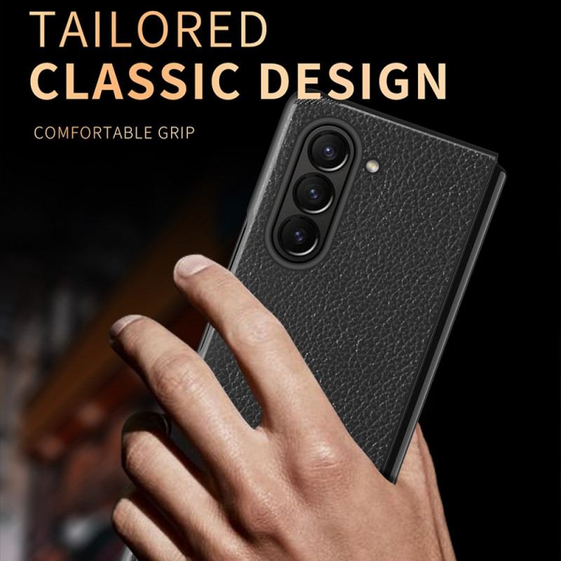 Etui Do Samsung Galaxy Z Fold 6 Sztuczna Skóra Liczi