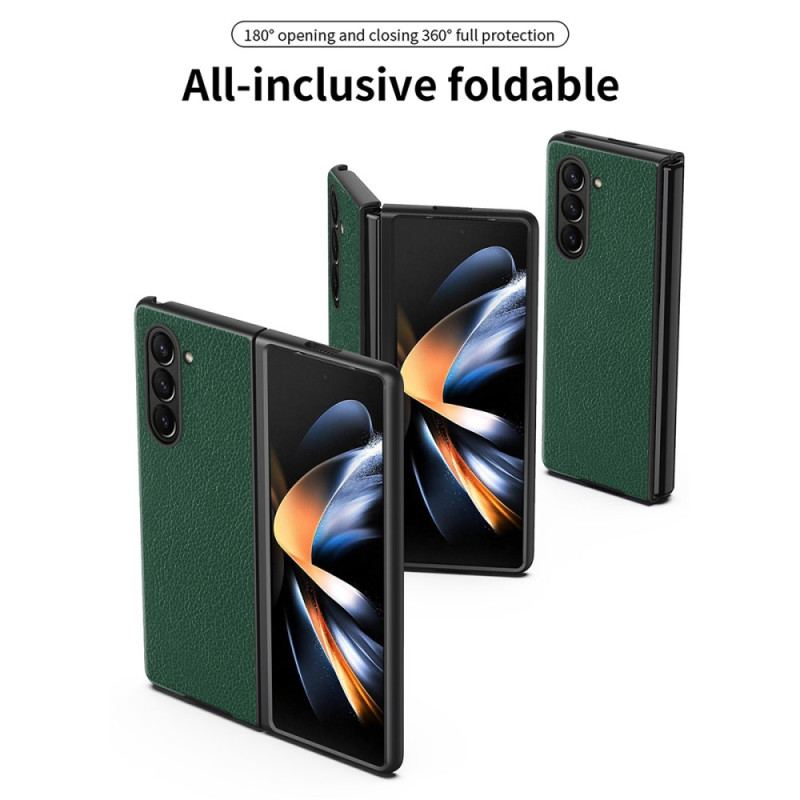Etui Do Samsung Galaxy Z Fold 6 Sztuczna Skóra Liczi