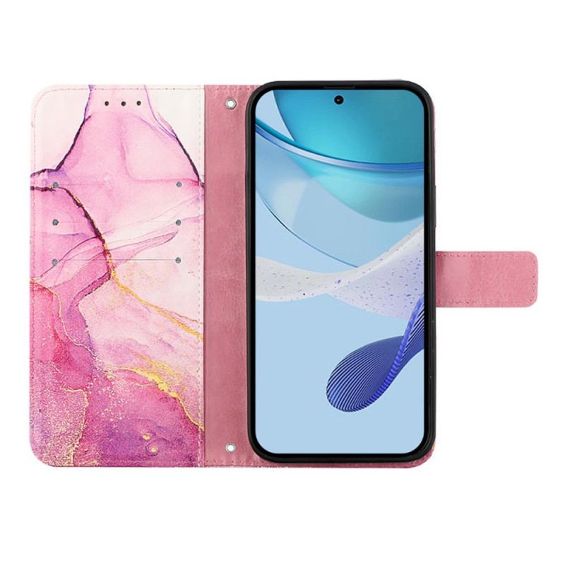 Etui Folio Do Samsung Galaxy Z Fold 6 Marmurowy Pasek Na Ramię