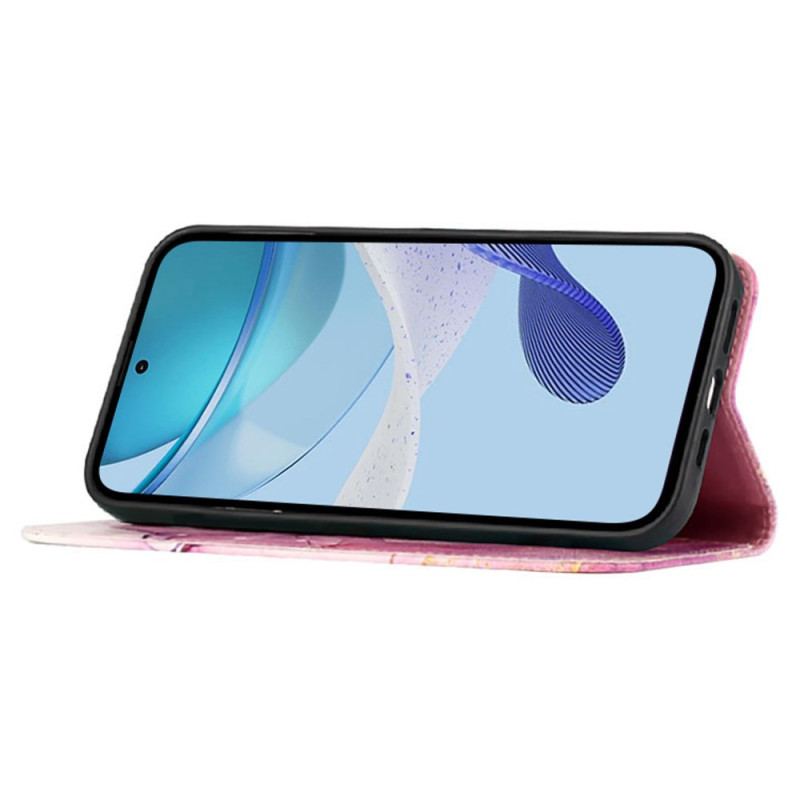 Etui Folio Do Samsung Galaxy Z Fold 6 Marmurowy Pasek Na Ramię