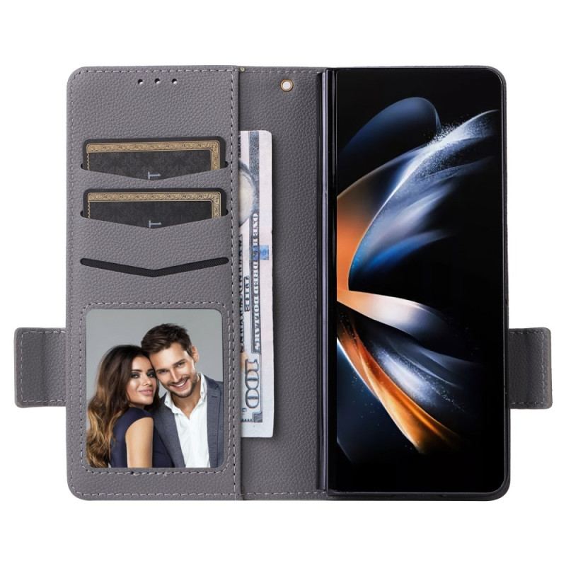 Etui Folio Do Samsung Galaxy Z Fold 6 Podwójne Zapięcie I Pasek