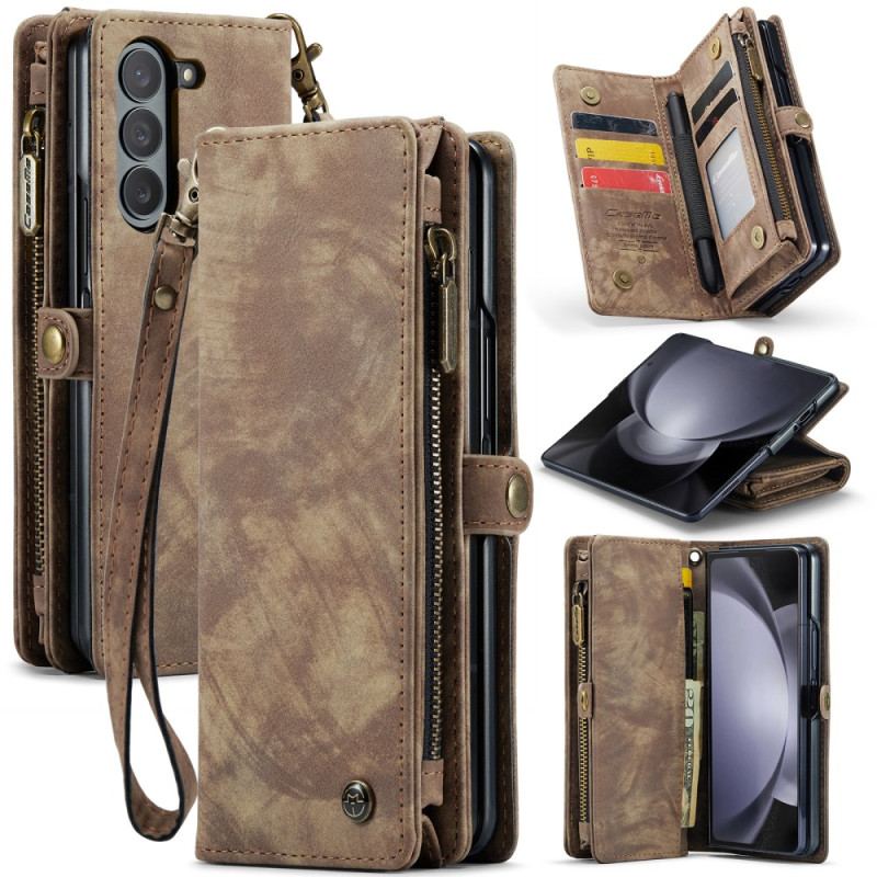 Etui Folio Samsung Galaxy Z Fold 6 Portfel Caseme Z Efektem Zamszu