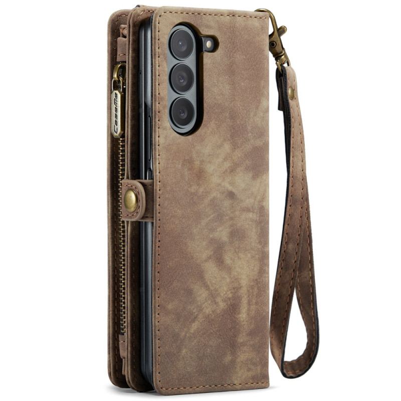 Etui Folio Samsung Galaxy Z Fold 6 Portfel Caseme Z Efektem Zamszu