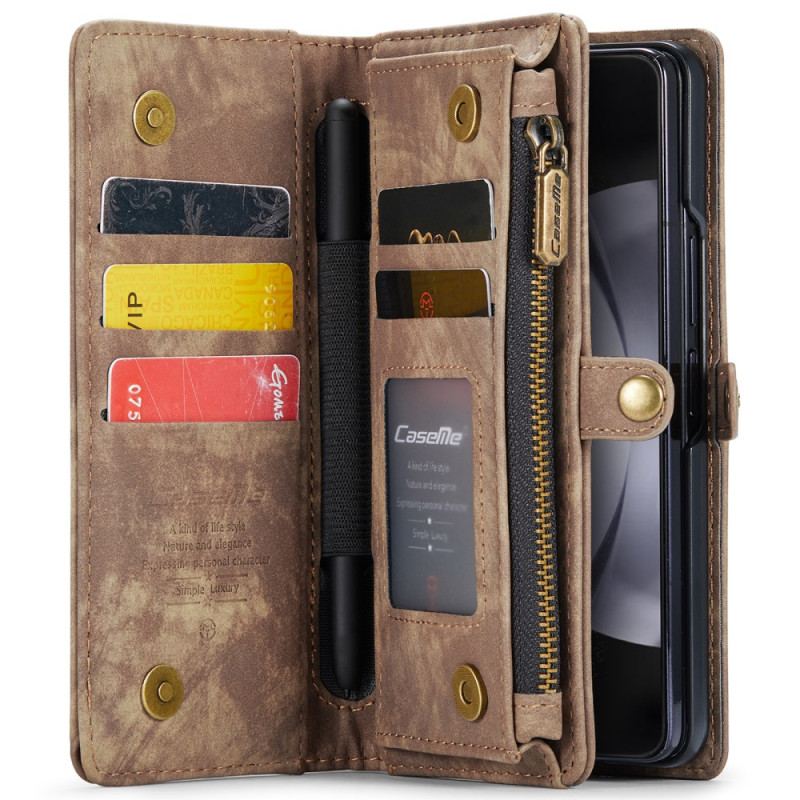 Etui Folio Samsung Galaxy Z Fold 6 Portfel Caseme Z Efektem Zamszu