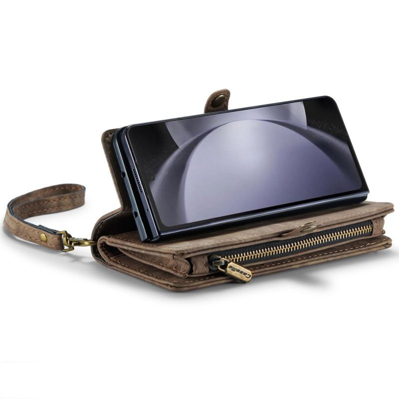 Etui Folio Samsung Galaxy Z Fold 6 Portfel Caseme Z Efektem Zamszu
