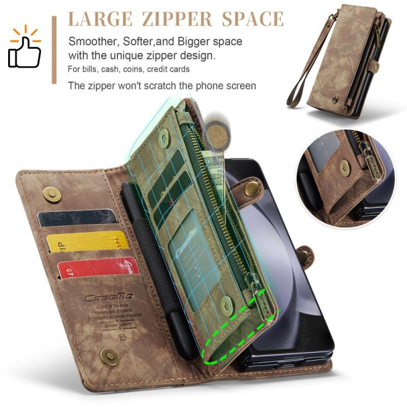 Etui Folio Samsung Galaxy Z Fold 6 Portfel Caseme Z Efektem Zamszu