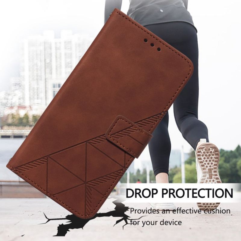 Etui Folio Samsung Galaxy Z Fold 6 Trójkąty Paska