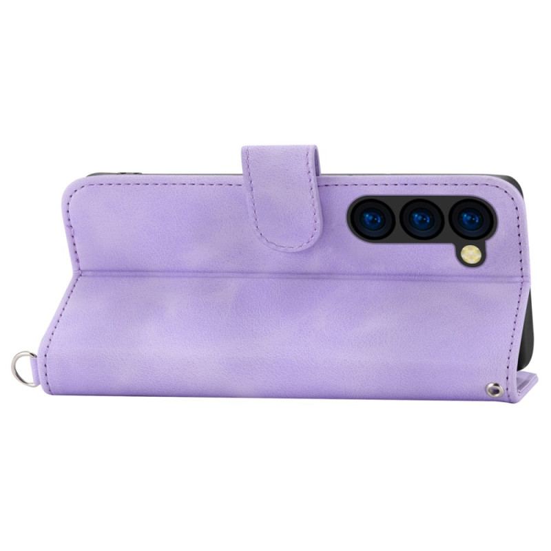 Etui Folio Samsung Galaxy Z Fold 6 Wzór Koronki Z Paskiem I Paskiem Na Ramię Etui Ochronne