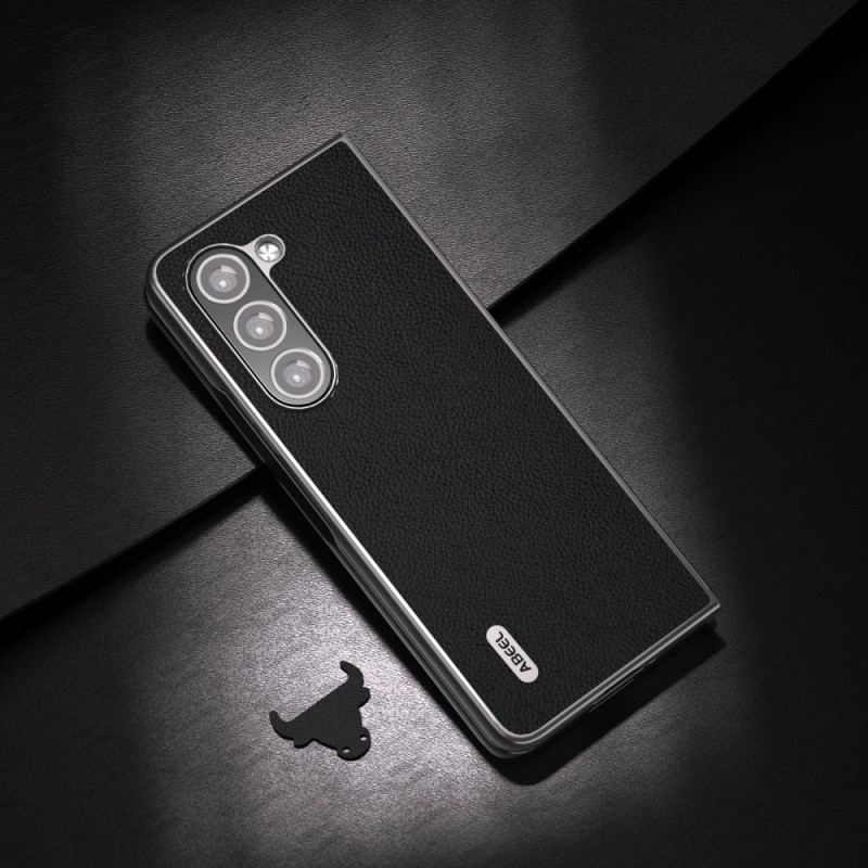 Etui Samsung Galaxy Z Fold 6 Liczi Ze Sztucznej Skóry Abeel