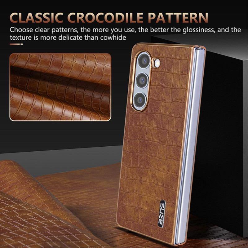 Etui Samsung Galaxy Z Fold 6 Skórzany Styl Azns Etui Ochronne