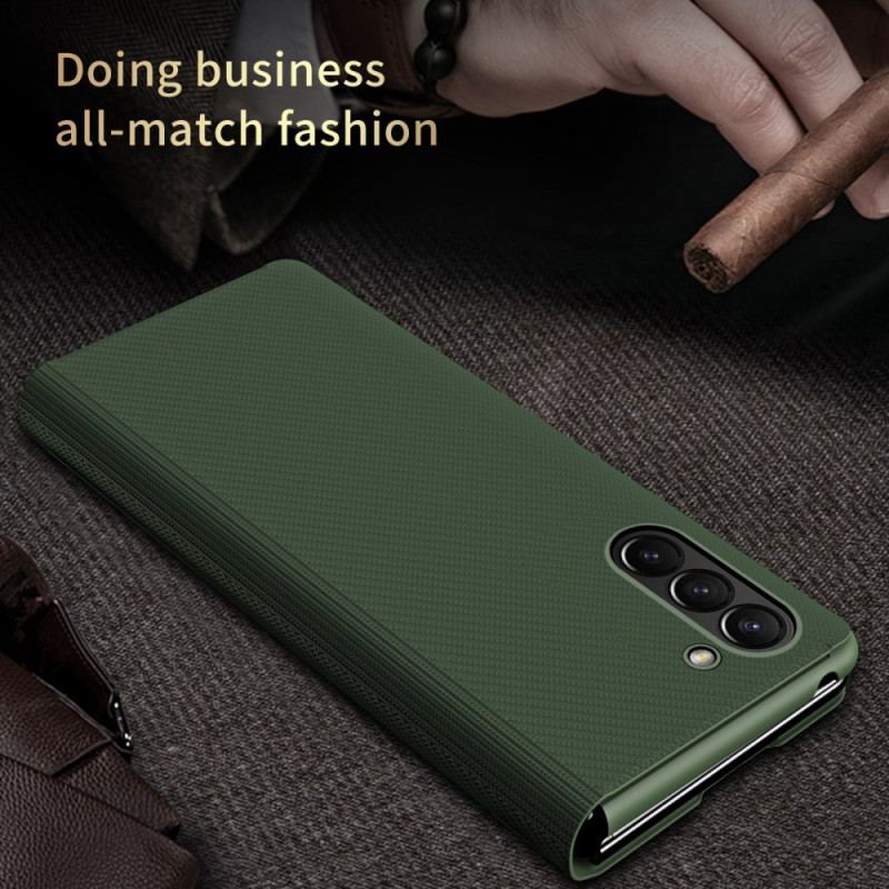 Etui Samsung Galaxy Z Fold 6 Wsparcie Z Efektem Skóry