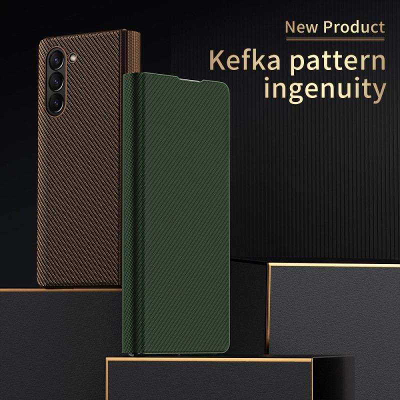 Etui Samsung Galaxy Z Fold 6 Wsparcie Z Efektem Skóry