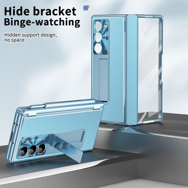 Futerały Samsung Galaxy Z Fold 6 Etui Na Telefon Podpórka Ze Sztucznej Skóry I Uchwyt Na Rysik