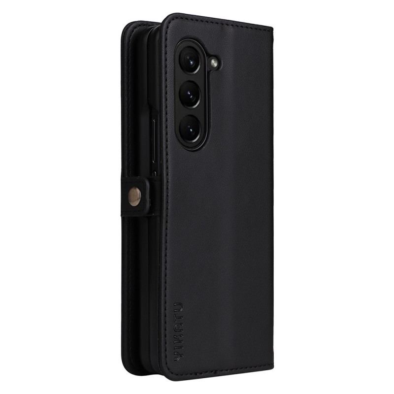 Skórzany Futerał Samsung Galaxy Z Fold 6 Etui Na Telefon Sztuczna Skóra Yikatu