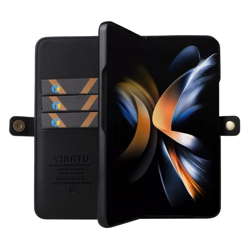 Skórzany Futerał Samsung Galaxy Z Fold 6 Etui Na Telefon Sztuczna Skóra Yikatu