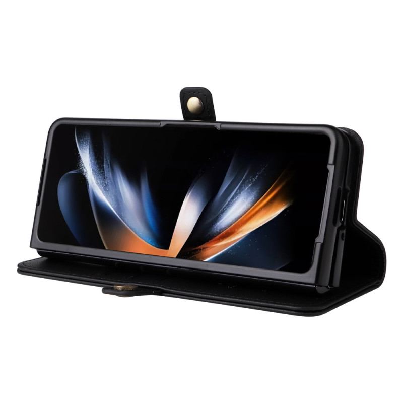 Skórzany Futerał Samsung Galaxy Z Fold 6 Etui Na Telefon Sztuczna Skóra Yikatu