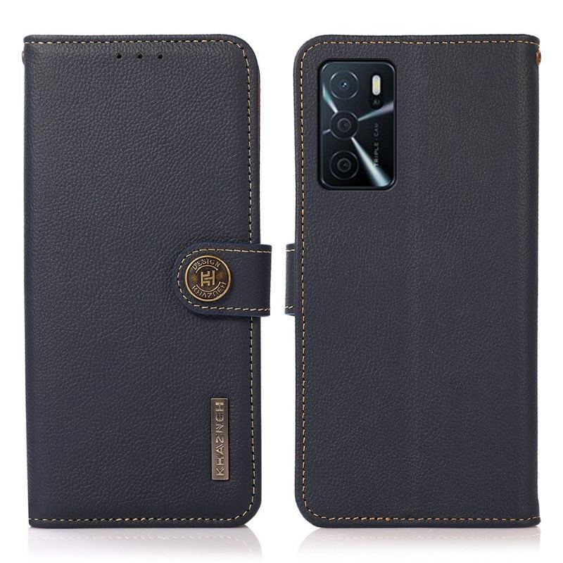 Etui Folio do Oppo A16 / A16s Obrzeża Khazneh Klasyczna Skóra