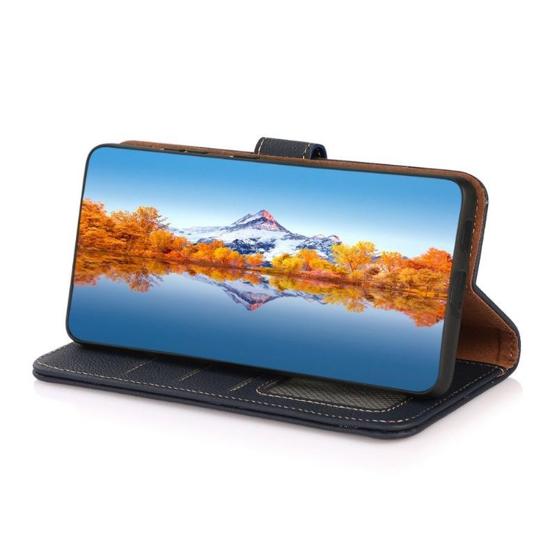 Etui Folio do Oppo A16 / A16s Obrzeża Khazneh Klasyczna Skóra