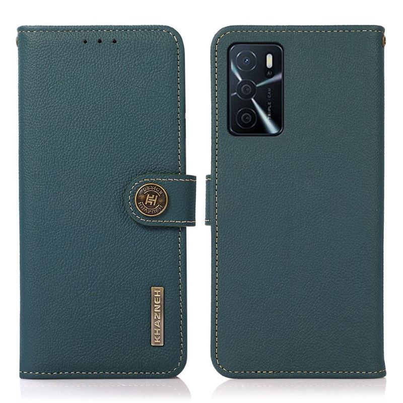 Etui Folio do Oppo A16 / A16s Obrzeża Khazneh Klasyczna Skóra