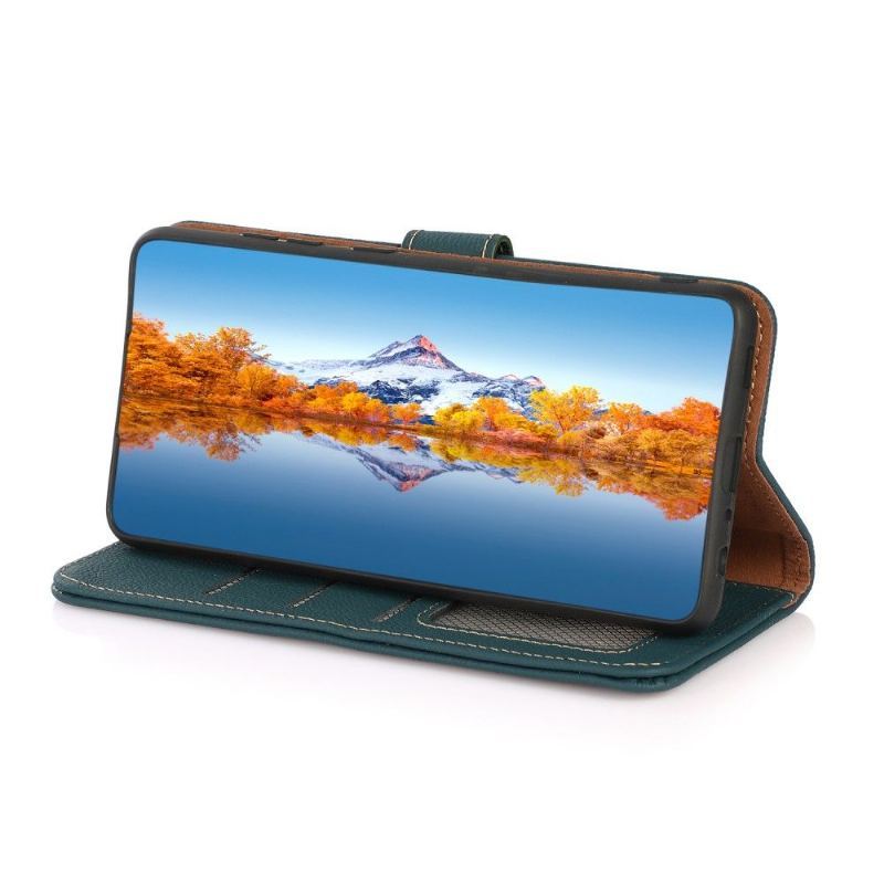 Etui Folio do Oppo A16 / A16s Obrzeża Khazneh Klasyczna Skóra