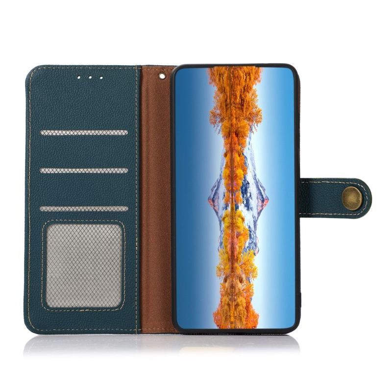 Etui Folio do Oppo A16 / A16s Obrzeża Khazneh Klasyczna Skóra