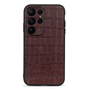 Etui do Samsung Galaxy S23 Ultra 5G Prawdziwa Skóra Krokodyla