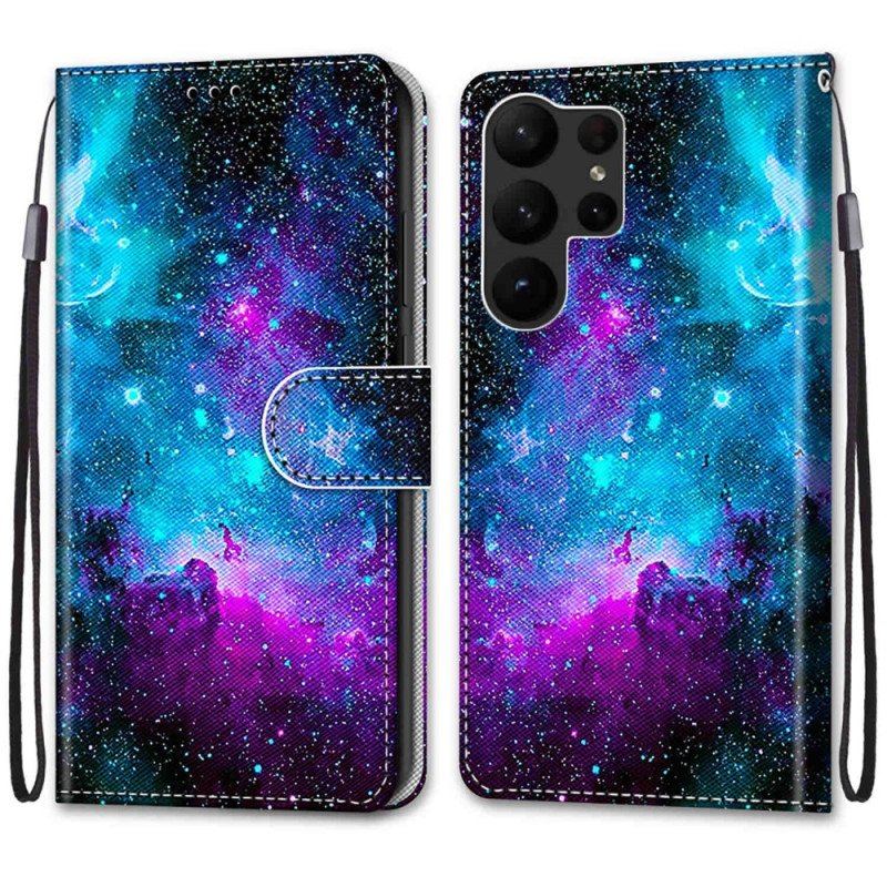 Etui Folio do Samsung Galaxy S23 Ultra 5G Kosmiczne Niebo