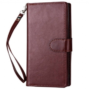 Futerały Etui Folio do iPhone 14 Pro Max Odłączany Uchwyt Na 9 Kart