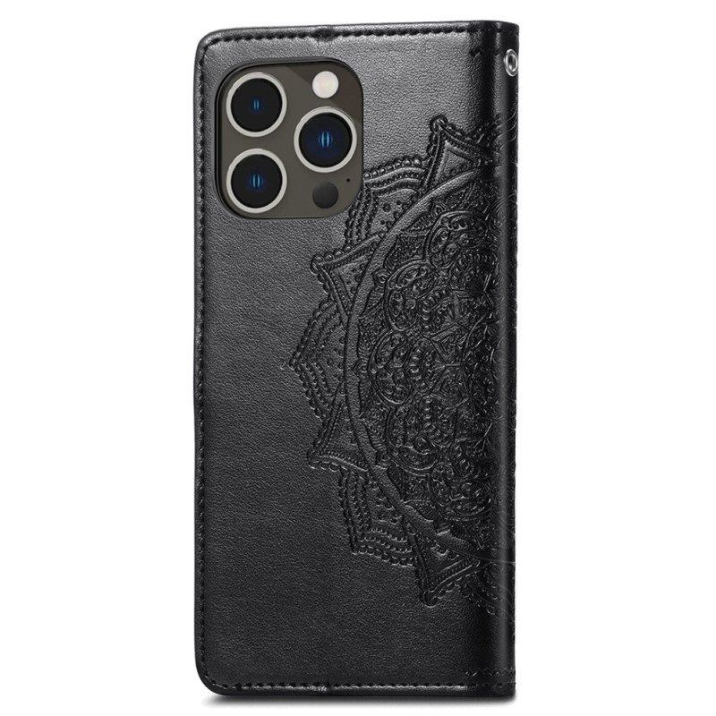 Etui Folio do iPhone 15 Pro Mandala Barokowa