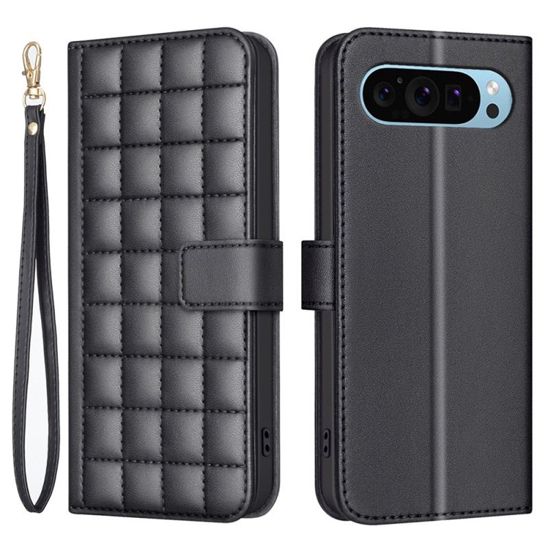 Etui Folio Do Google Pixel 9 Pro Pikowany Pasek Binfen Kolor