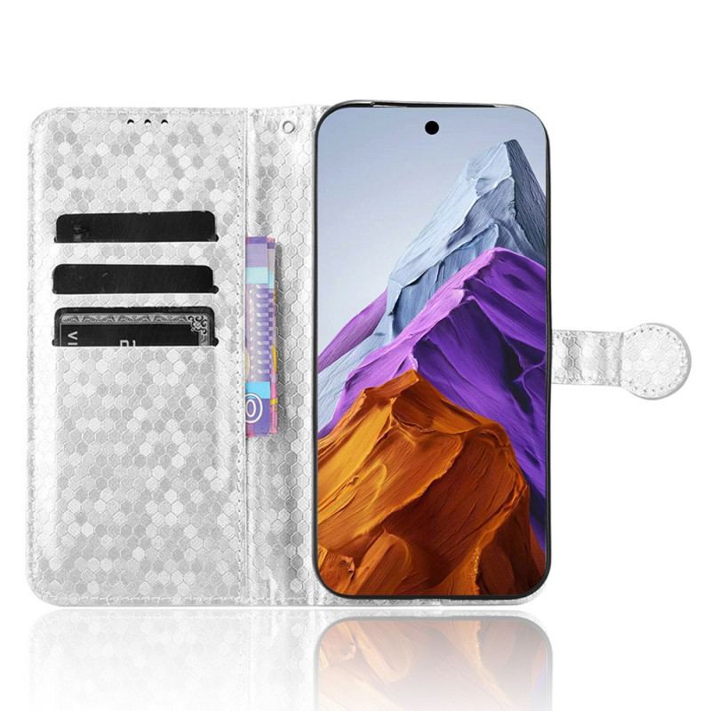 Etui Folio Google Pixel 9 Pro Błyszczące Kropki Z Paskiem Etui Ochronne