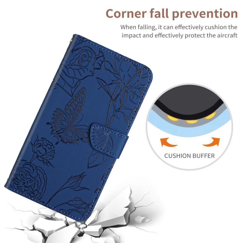 Etui Folio Google Pixel 9 Pro Motylki Na Smyczy Etui Ochronne