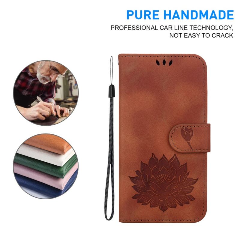 Etui Folio Google Pixel 9 Pro Wzór Lotosu I Pasek Etui Ochronne