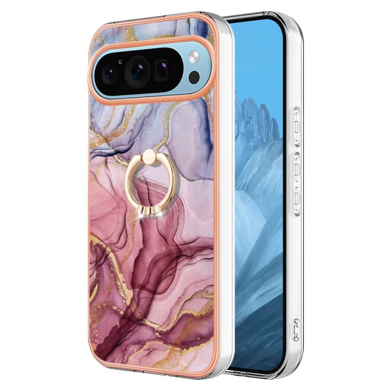 Futerały Google Pixel 9 Pro Etui Na Telefon Marmurkowy Pierścień Podtrzymujący