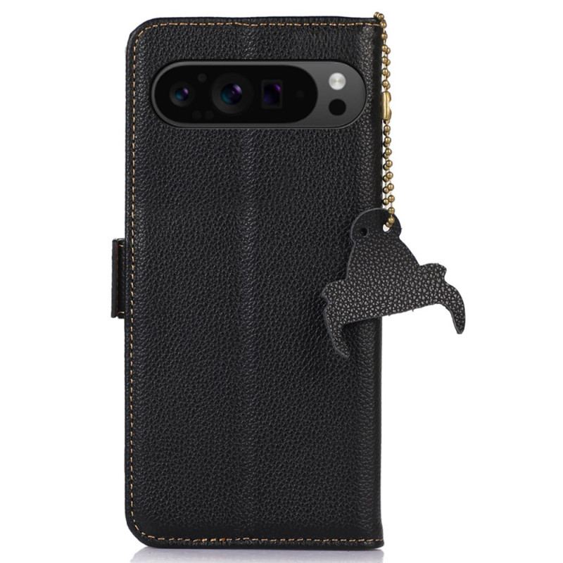 Skórzany Futerał Google Pixel 9 Pro Etui Na Telefon Blokowanie Rfid I Portfel