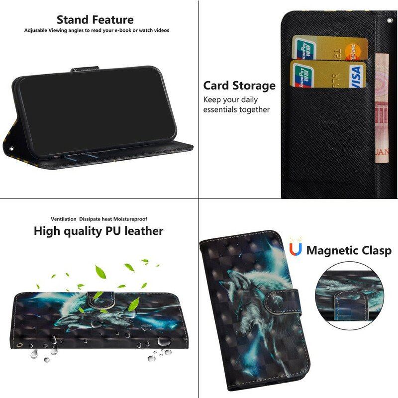 Etui Folio do Realme C11 Majestatyczny Wilk