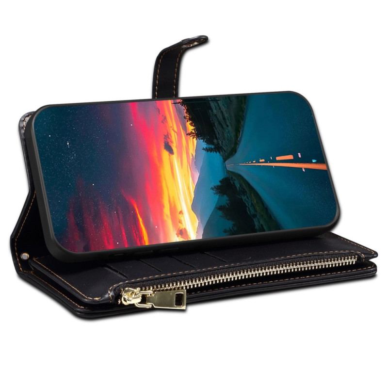 Etui Folio Do Samsung Galaxy M55 5g Blokowanie Rfid Za Pomocą Smyczy I Paska Na Ramię Eseble