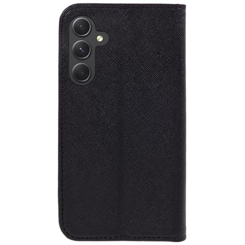 Flip Kotelot Samsung Galaxy M55 5g Tekstury Krzyżowe Etui Ochronne